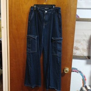 Ashley Mason Dark Blue Flare Jeans